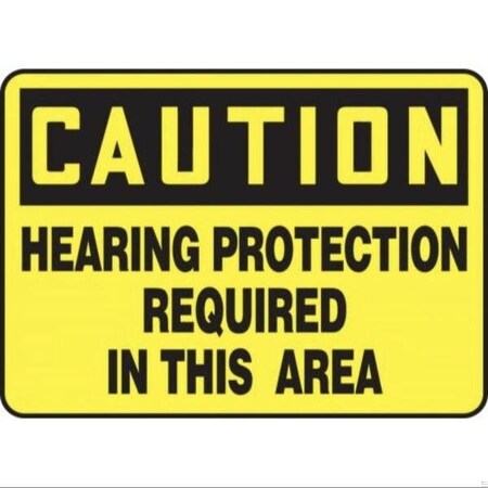 Accuform OSHA CAUTION SAFETY SIGN HEARING MPPE675XP MPPE675XP